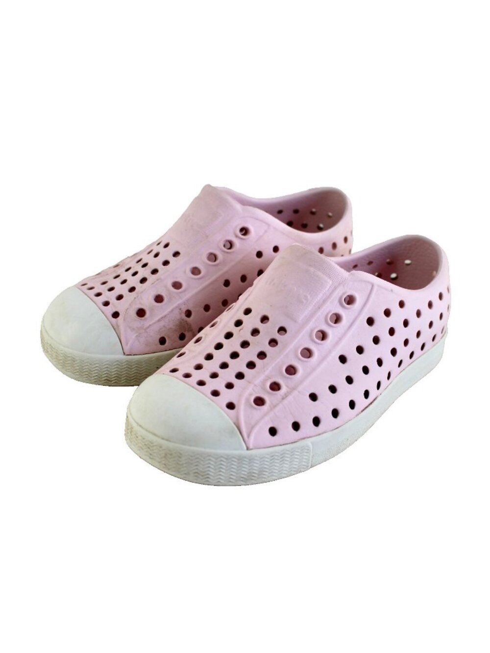 Native Jefferson Shoes Girls Size 8 C8 Pink White Slip On Water Sneaker